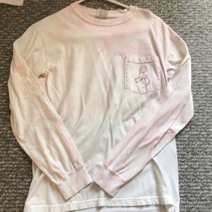 Ivory Ella long sleeve cancer pink shirt.
